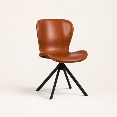 Picture of Swivel Dining Chair Olle PU, color Brown