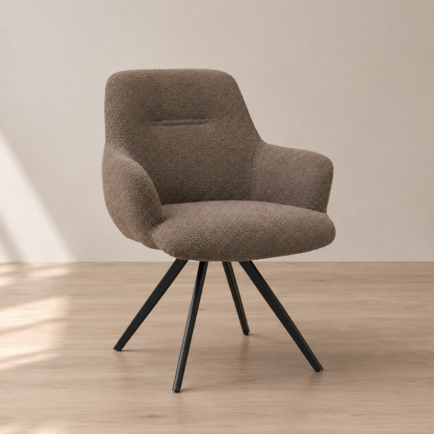 Picture of Swivel Dining Chair Aimée Bouclé