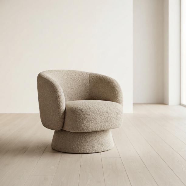 Picture of Balou Bouclé Swivel Armchair