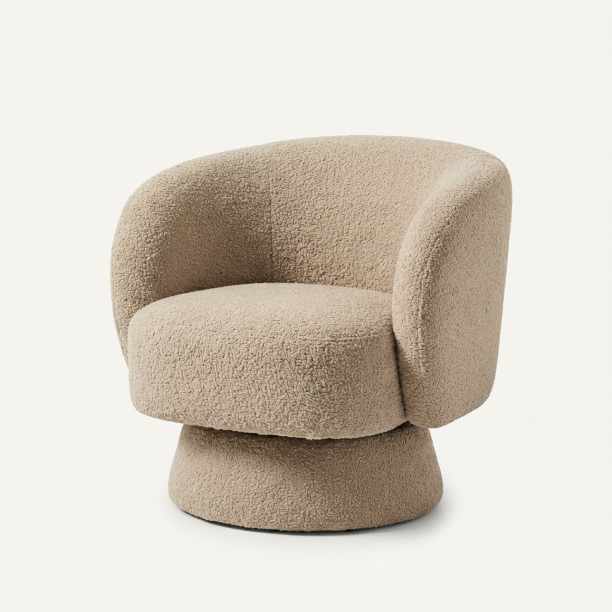 Picture of Balou Bouclé Swivel Armchair