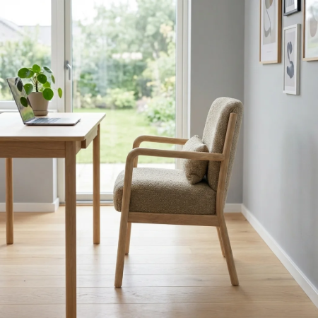 Picture of Mark Chenille Armchair, color Sand