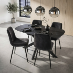 Picture of Danish Oval Dining Table Majid Ceramic Look