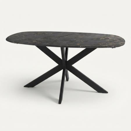 Picture of Danish Oval Dining Table Majid Ceramic Look