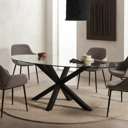 Picture of Oval Argo Glass Dining Table