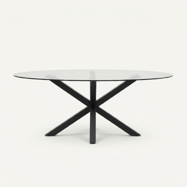 Picture of Oval Argo Glass Dining Table