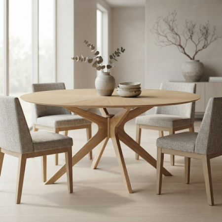 Picture of Oval Naanim Rubberwood Dining Table