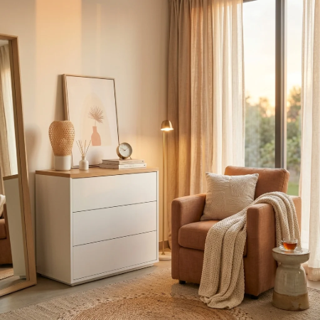Picture of Abilen Oak Chest of Drawers