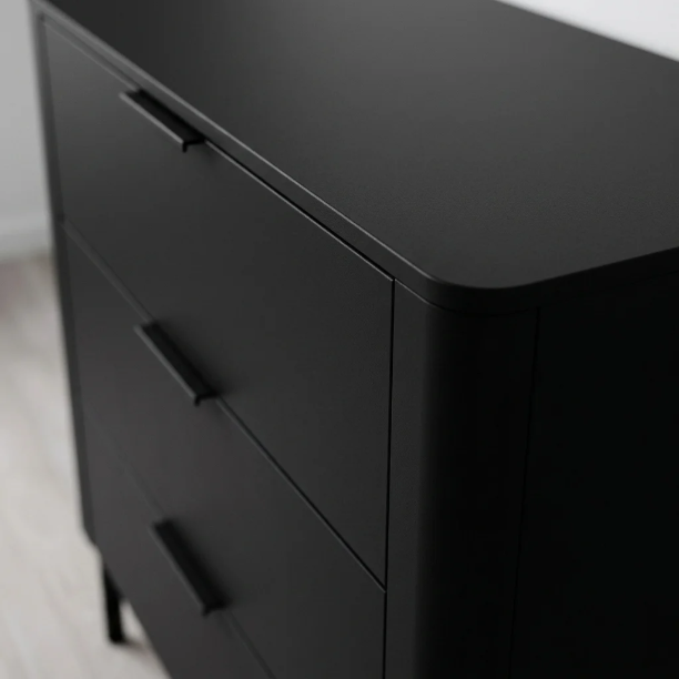 Picture of Gunnar Chest of Drawers, Pine, With 3 drawers