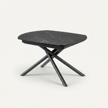 Picture of Yodalia Extendable Dining Table Black ceramic with marble look