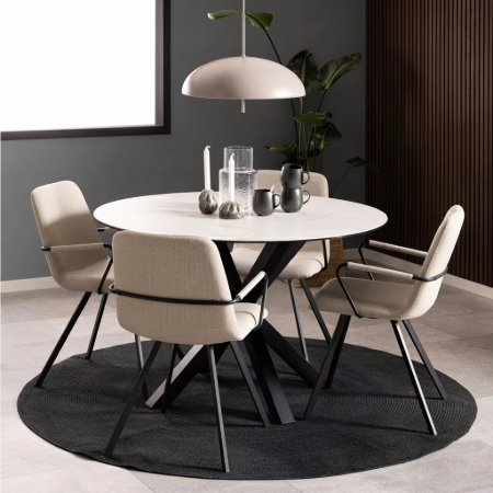 Picture of Round Dining Table Line Ceramic