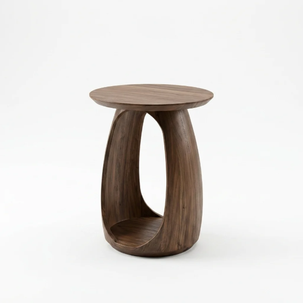 Picture of Round Side Table Jabril Acacia Wood