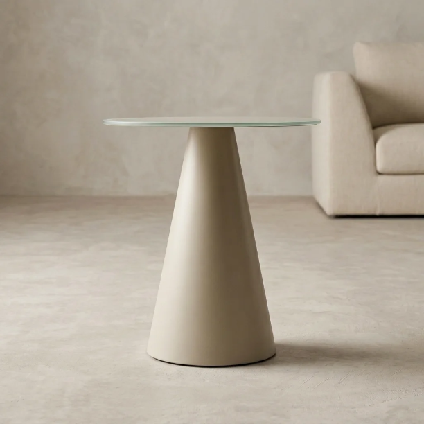 Picture of Round Side Table Wilshire Tempered Glass