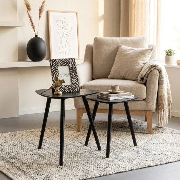 Picture of Nila Side Table Set of 2, color Black