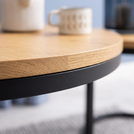 Picture of Flemming Oak Side Table, Set of 2