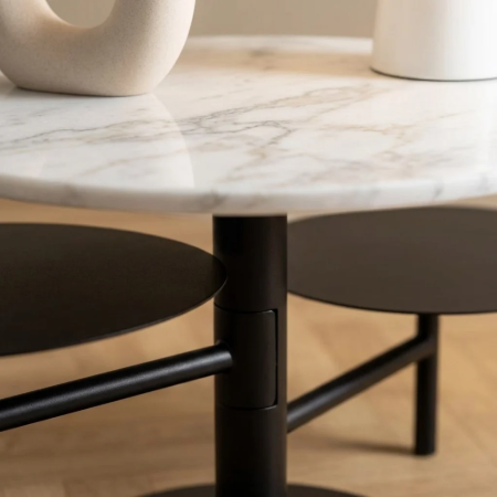 Picture of Coffee table / Side table Saprina Marble and steel