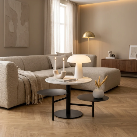 Picture of Coffee table / Side table Saprina Marble and steel