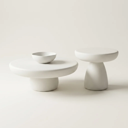 Picture of Round Coffee Table Jake Set of 2, Concrete