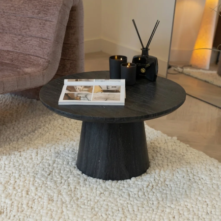 Picture of Round Coffee Table Rachelle Travertine, 70cm