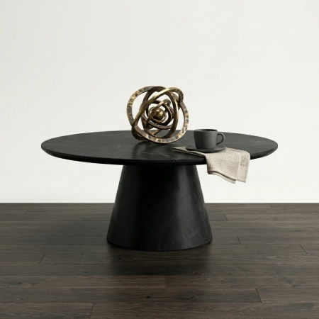 Picture of Round Coffee Table Rachelle Travertine, 70cm