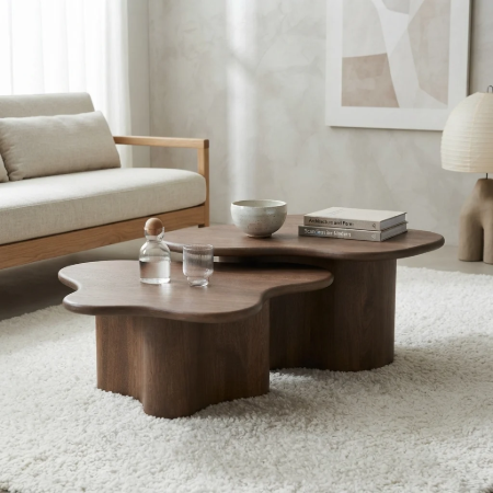 Picture of Organic Coffee Table Fall Mango Wood, Set of 2 pieces