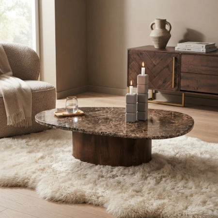 Picture of Organic Coffee Table Wow Mango Wood, Natural color