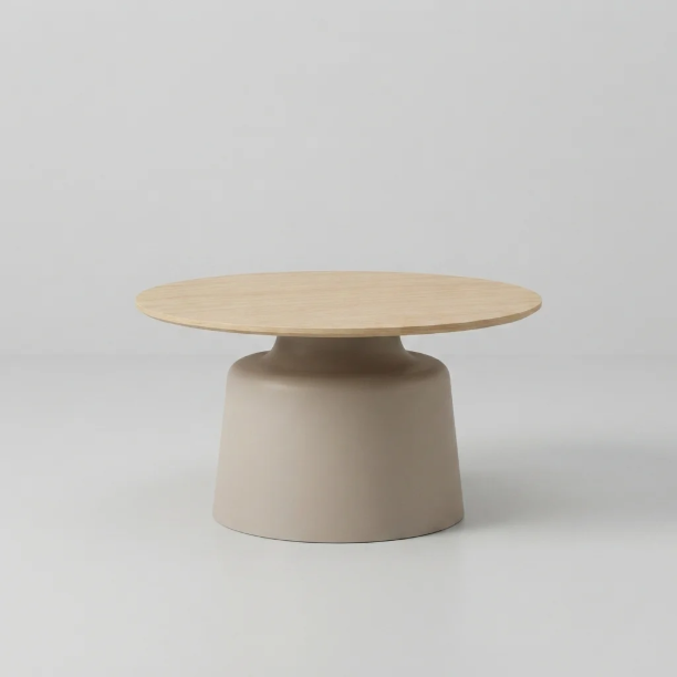 Picture of Round Coffee Table Noelle Ceramic in travertine look