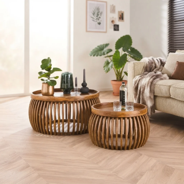 Picture of Round Coffee Table Twiggy Mango Wood