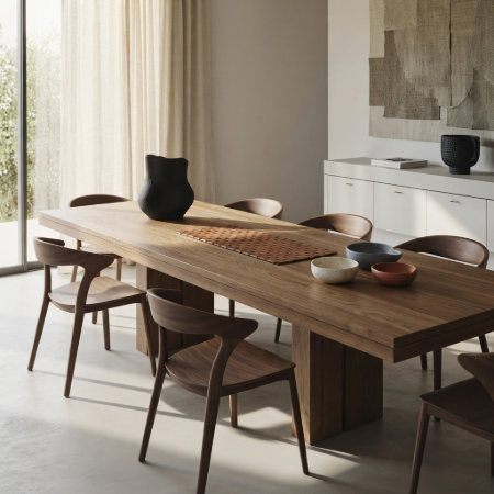 Picture of Extendable Dining Table Double Wood