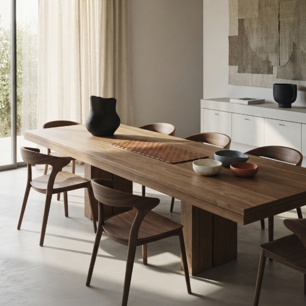 Picture of Extendable Dining Table Double Wood