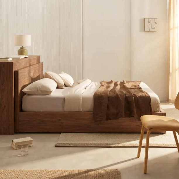 Picture of Bed Nahiri Chenille, color Beige