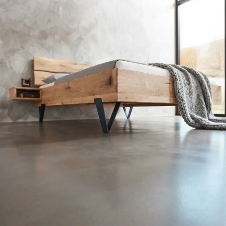 Picture of Wooden Bed Rough solid oak