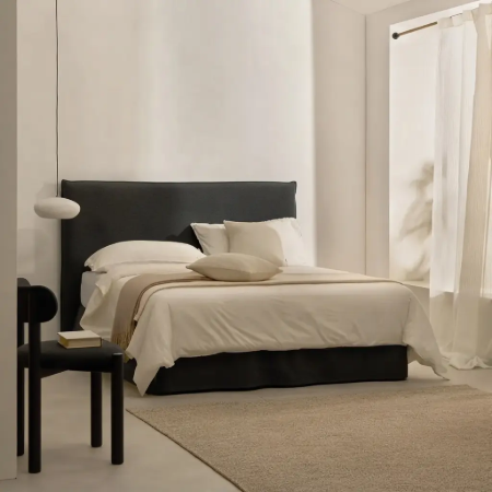 Picture of Bed Jaira Linen blend, color Anthracite