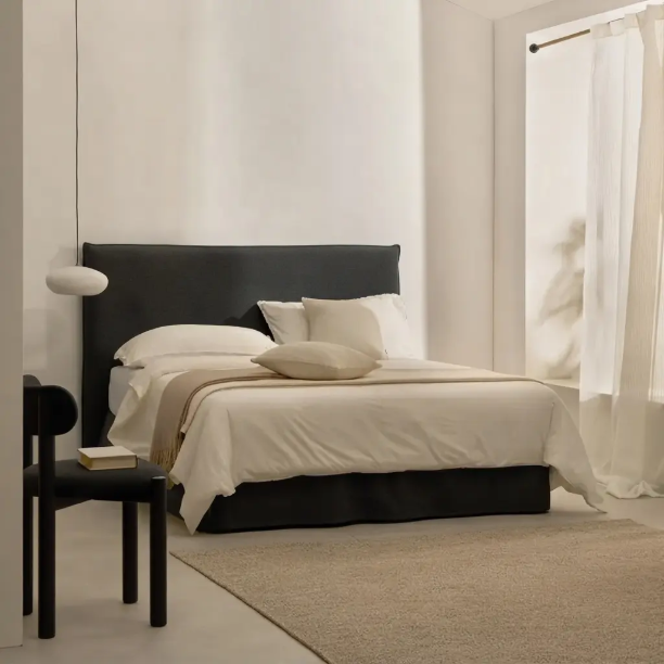 Picture of Bed Jaira Linen blend, color Anthracite