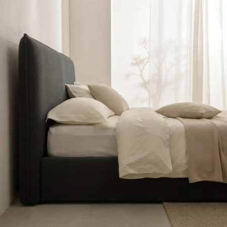 Picture of Bed Jaira Linen blend, color Anthracite