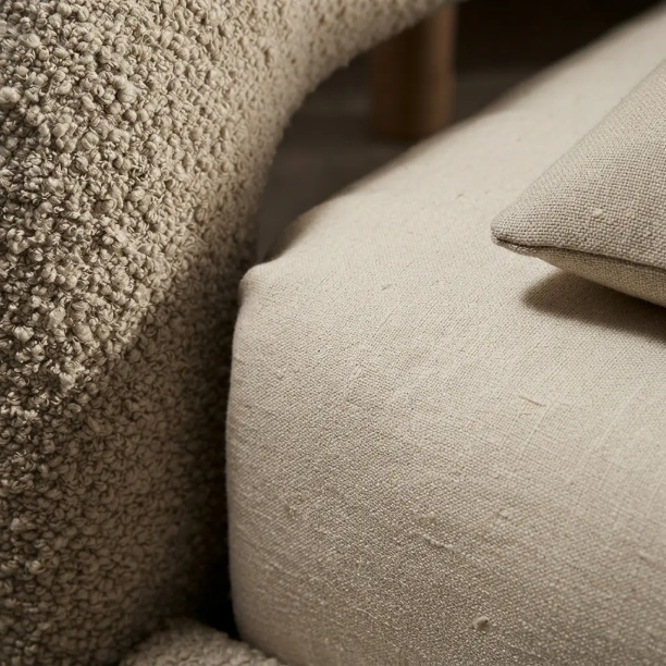 Picture of Bed Odina Bouclé, color Ecru/Natural
